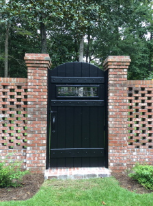 Rob built a welcoming garden gate -- I picture garden parties